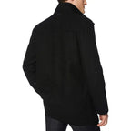 Kingwell Apparel Men's Black Wool Car Coat