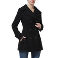 Kingwell Apparel Women’s Classic Black Double Breasted Wool Coat