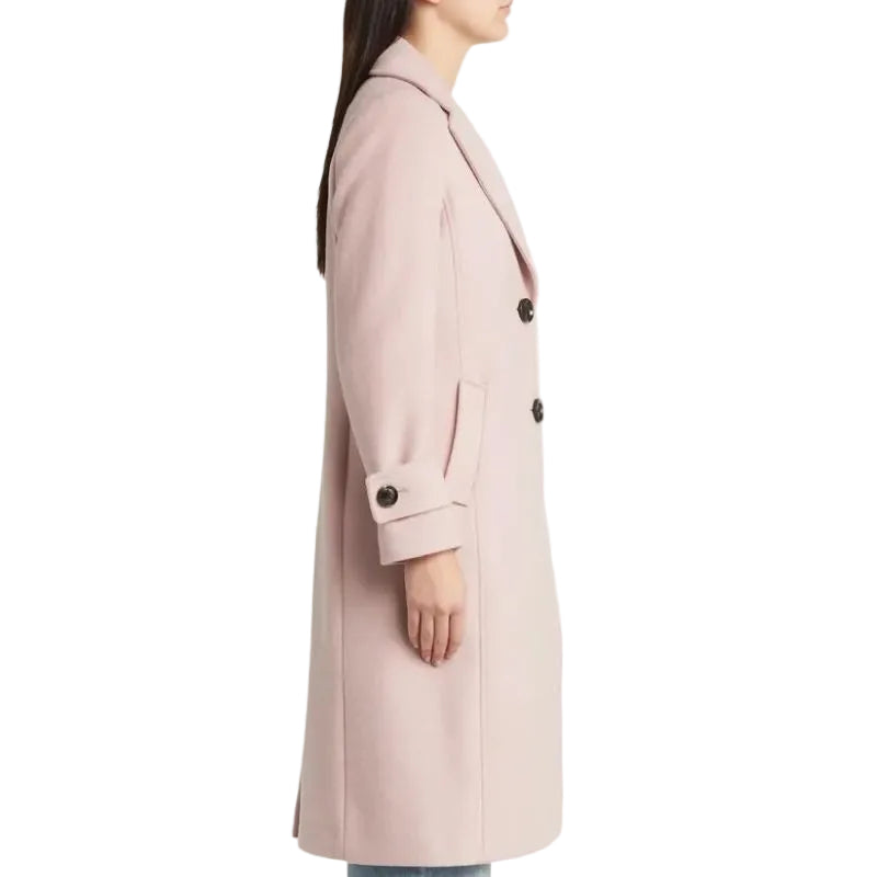 Kingwell Apparel Women's Pink Wool Long Coat