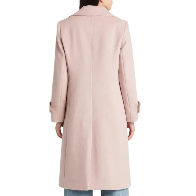Kingwell Apparel Women's Pink Wool Long Coat