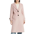 Kingwell Apparel Women's Pink Wool Long Coat