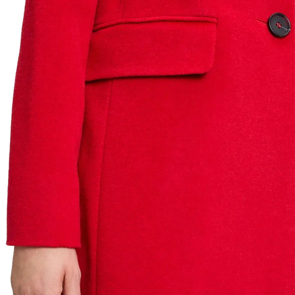 Kingwell Apparel Women's Single Breasted Red Wool Coat