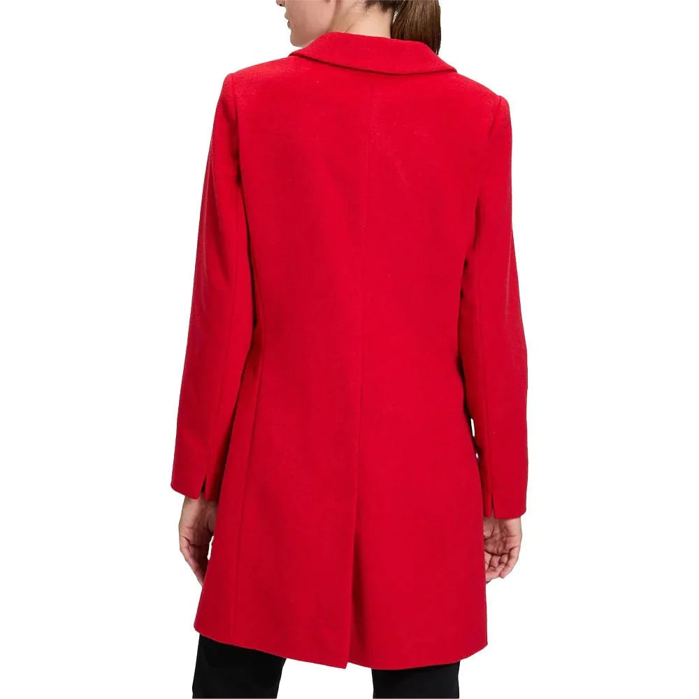 Kingwell Apparel Women's Single Breasted Red Wool Coat