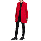 Kingwell Apparel Women's Single Breasted Red Wool Coat