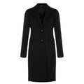 Women's Black Long Wool Trench Coat